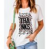 Azura Exchange Leopard Print Graphic T-Shirt – L