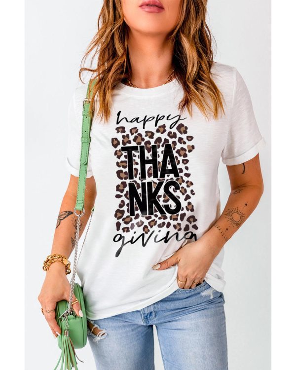 Azura Exchange Leopard Print Graphic T-Shirt – L