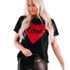 Azura Exchange Heart Shaped Glitter Print T-Shirt – L