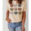 Azura Exchange Heart Shaped Letters Print Crewneck Graphic Tee – 2XL