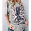 Azura Exchange Girls Cowboy Boots Graphic Tee – L