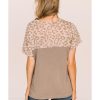 Azura Exchange Leopard Color Block T-Shirt – L