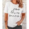 Azura Exchange Jesus Loves Sinners Funny T-Shirt – L