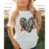 Azura Exchange Heart Shaped Print Crew Neck Graphic Tee – L