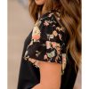 Azura Exchange Tiered Floral Short Sleeve T-Shirt – M