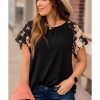 Azura Exchange Tiered Floral Short Sleeve T-Shirt – M