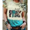 Azura Exchange Mix Print T-Shirt with Western Fashion Vibes – L