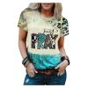 Azura Exchange Mix Print T-Shirt with Western Fashion Vibes – L