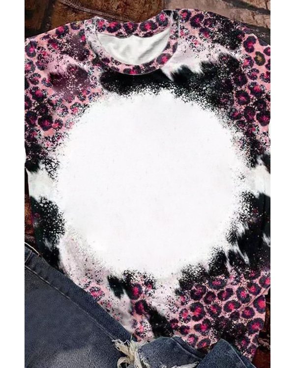 Azura Exchange Leopard Print Bleached Tee – S