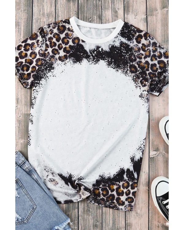 Azura Exchange Animal Print Bleached T-Shirt – L