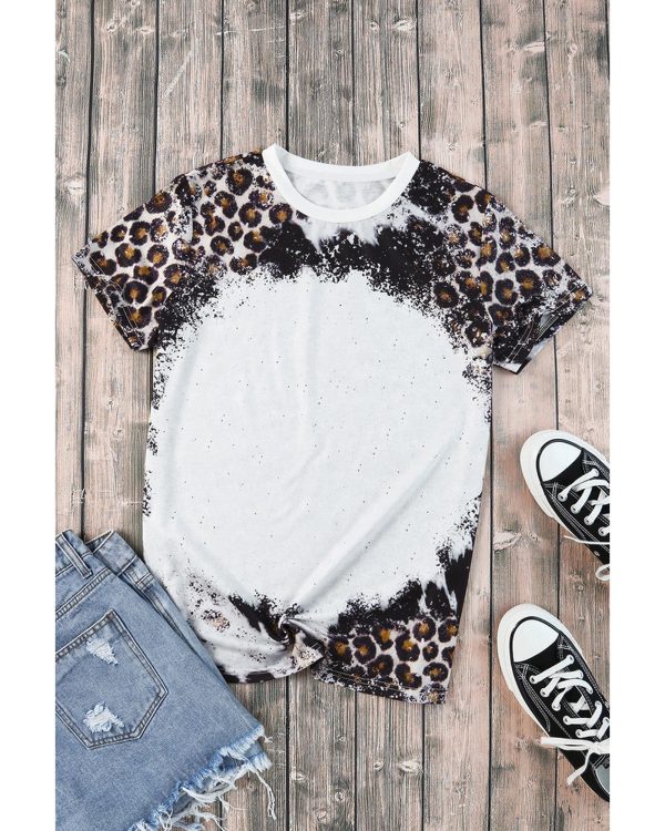 Azura Exchange Animal Print Bleached T-Shirt – L