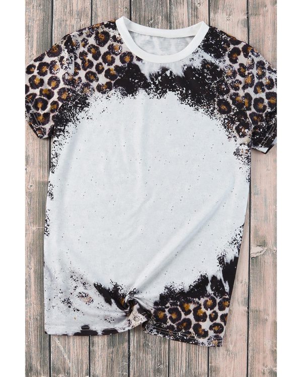 Azura Exchange Animal Print Bleached T-Shirt – L