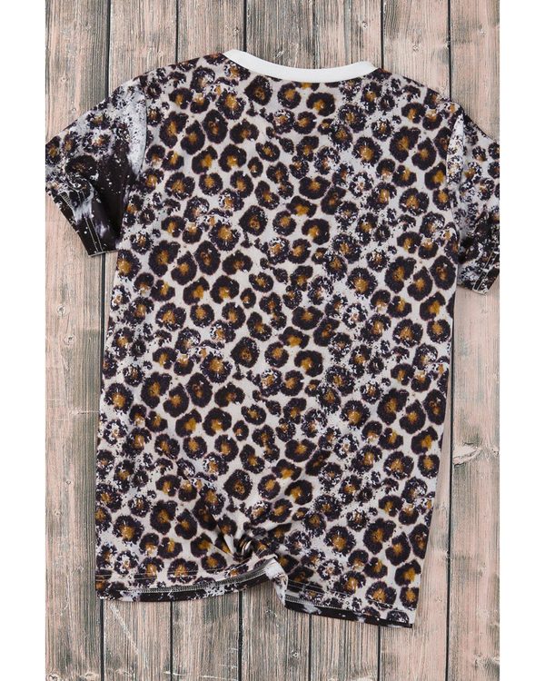 Azura Exchange Animal Print Bleached T-Shirt – L