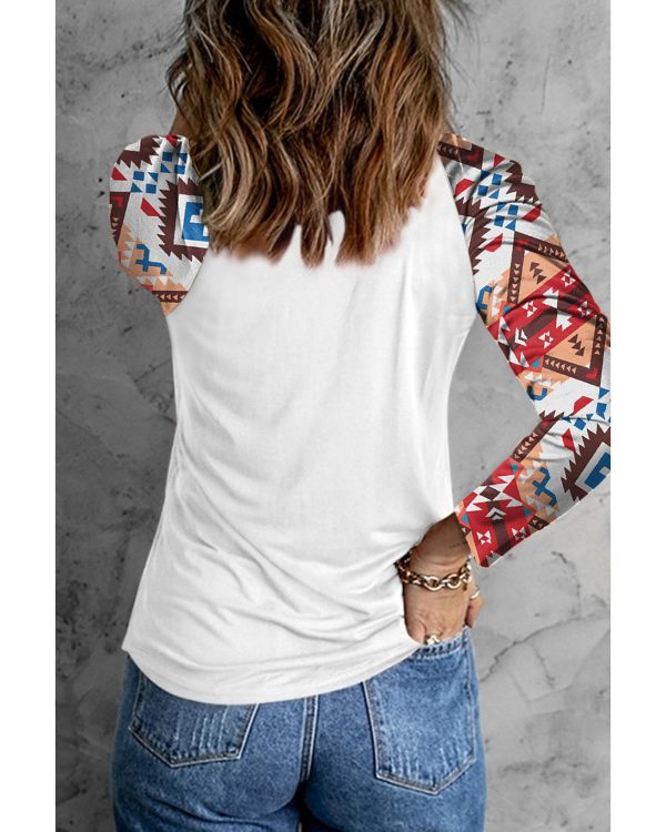 Azura Exchange Multicolor Long Sleeve Cutout Top – L