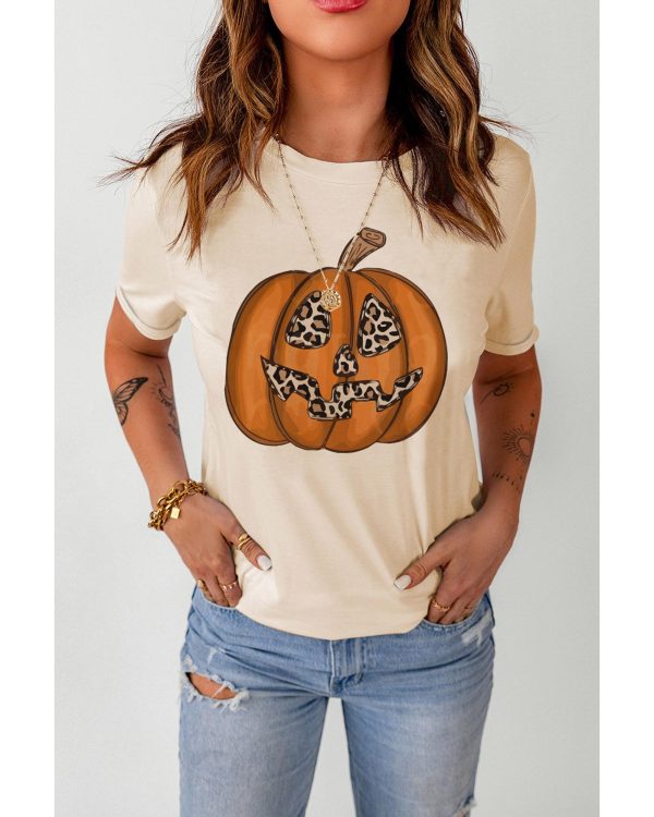 Azura Exchange Leopard Pumpkin Print T Shirt – 2XL