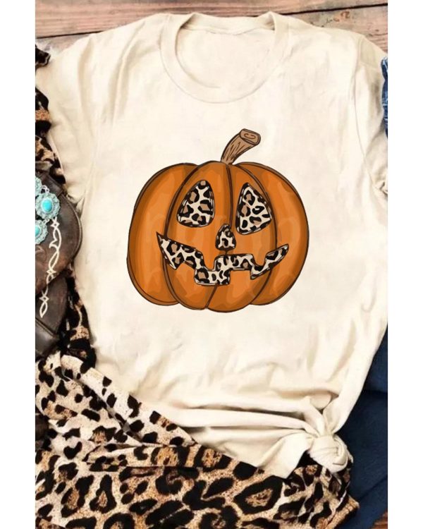 Azura Exchange Leopard Pumpkin Print T Shirt – 2XL