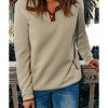 Azura Exchange Contrast Binding Snap Button Geometric Pullover Sweatshirt – 2XL