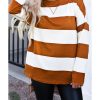 Azura Exchange Drop Shoulder Striped Sweatshirt – L