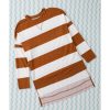 Azura Exchange Drop Shoulder Striped Sweatshirt – L