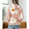 Azura Exchange Daisy Print Doublehood Sweatshirt – M