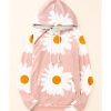 Azura Exchange Daisy Print Doublehood Sweatshirt – M