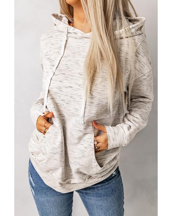 Azura Exchange Marbled Drawstring Cropped Hoodie – L