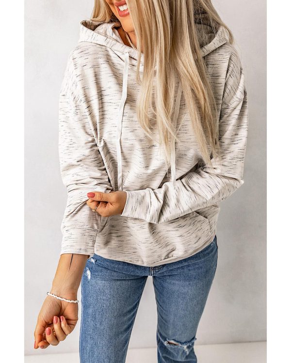 Azura Exchange Marbled Drawstring Cropped Hoodie – L