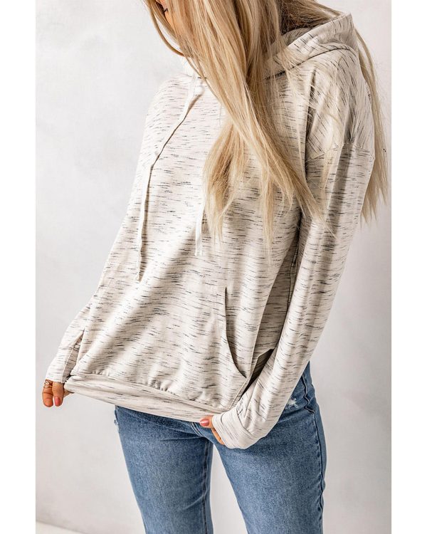 Azura Exchange Marbled Drawstring Cropped Hoodie – L