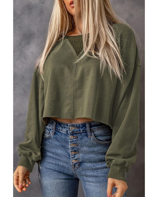 Azura Exchange Cropped Drop Shoulder Sweatshirt – 2XL