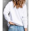 Azura Exchange CHILL Letters Pattern Sweatshirt with Contrast Trim – M