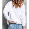 Azura Exchange CHILL Letters Pattern Sweatshirt with Contrast Trim – M