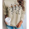 Azura Exchange Pumpkin Skull Graphic Crew Neck Sweatshirt – S