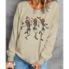 Azura Exchange Pumpkin Skull Graphic Crew Neck Sweatshirt – S