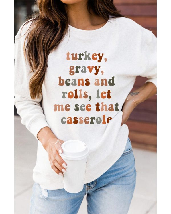 Azura Exchange Thanksgiving Letter Long Sleeve Sweatshirt – L