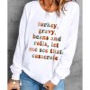 Azura Exchange Thanksgiving Letter Long Sleeve Sweatshirt – L