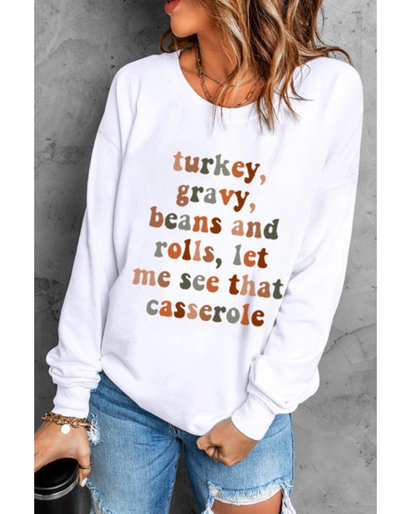 Azura Exchange Thanksgiving Letter Long Sleeve Sweatshirt – L