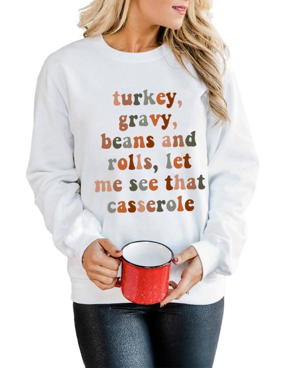 Azura Exchange Thanksgiving Letter Long Sleeve Sweatshirt – L