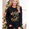 Azura Exchange Merry & Bright Print Sweatshirt – L