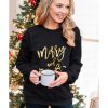 Azura Exchange Merry & Bright Print Sweatshirt – L