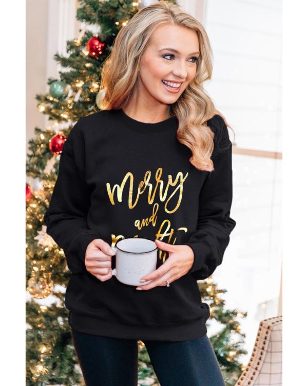 Azura Exchange Merry & Bright Print Sweatshirt – L