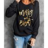 Azura Exchange Merry & Bright Print Sweatshirt – L