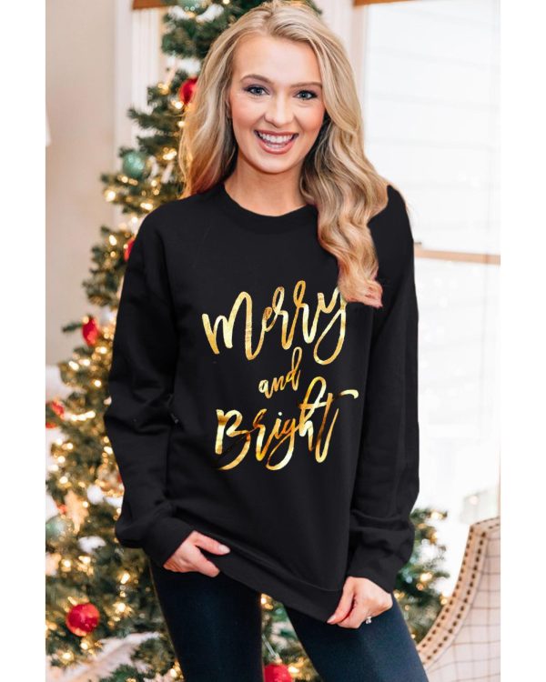 Azura Exchange Merry & Bright Print Sweatshirt – L