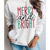 Azura Exchange Merry and Bright Long Sleeve Graphic Sweatshirt – M