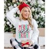 Azura Exchange Merry and Bright Long Sleeve Graphic Sweatshirt – M