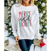 Azura Exchange Merry and Bright Long Sleeve Graphic Sweatshirt – M