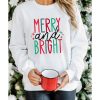 Azura Exchange Merry and Bright Long Sleeve Graphic Sweatshirt – M