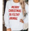 Azura Exchange Graphic Sweatshirt – Merry Christmas Ya Filthy Animal – 2XL