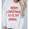 Azura Exchange Graphic Sweatshirt – Merry Christmas Ya Filthy Animal – 2XL