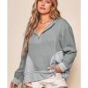 Azura Exchange Contrast Patchwork Pullover Hoodie – L