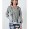 Azura Exchange Contrast Patchwork Pullover Hoodie – L